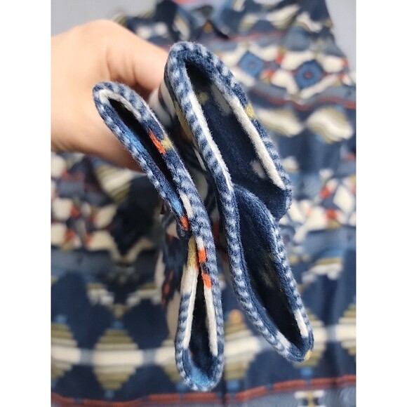 Valor Shirt Shacket Mens XL Aztec Fleece  Blue White Aztec Tribal Southwest - Picture 7 of 12